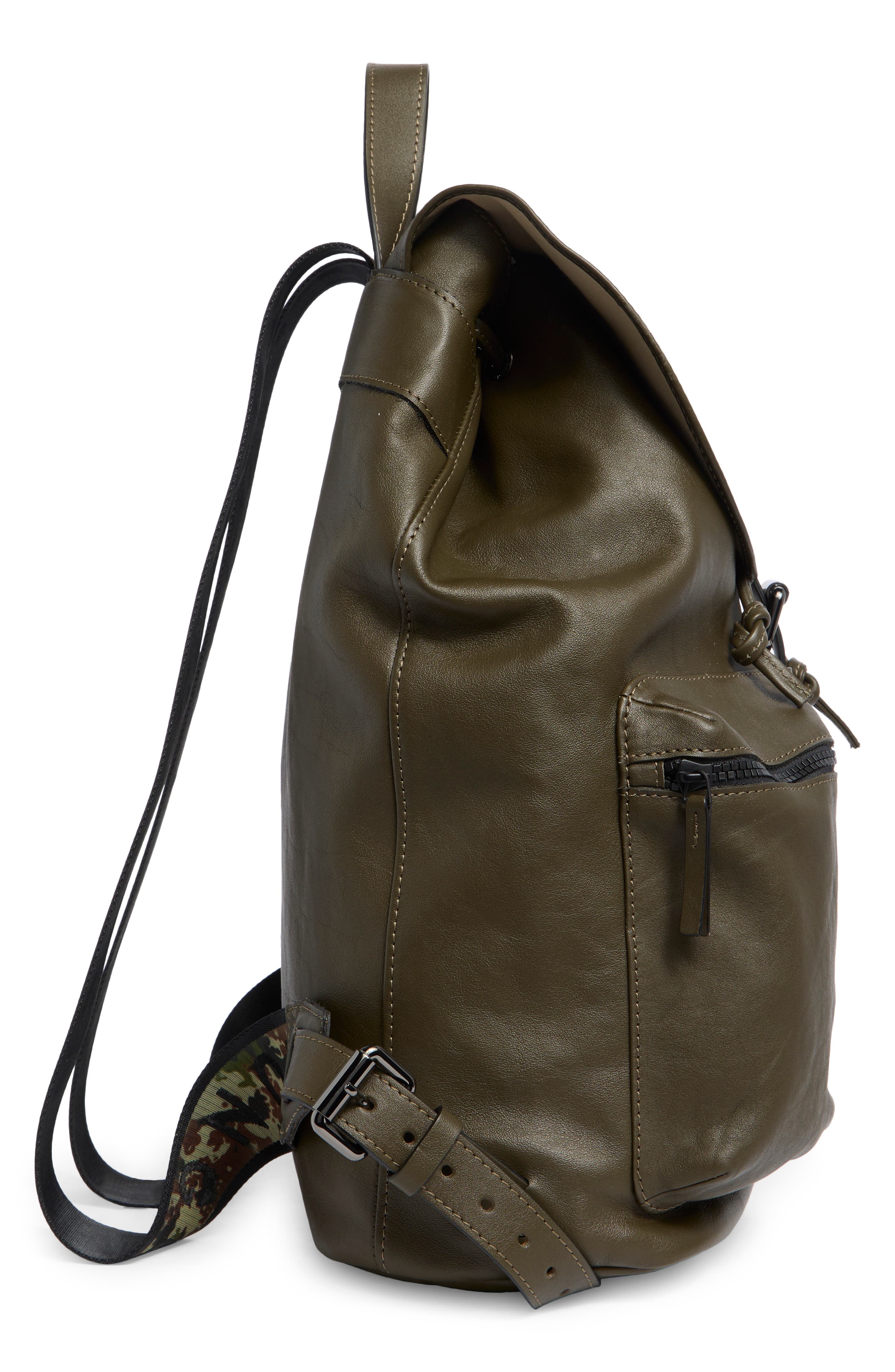 Longchamp Signature 3D Leather Backpack, Alternate, color, Terra