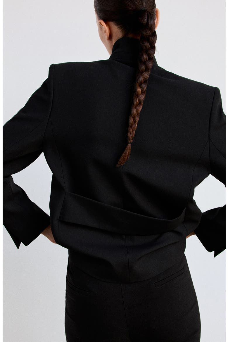 Straight Cut Blazer, Alternate, color, BLACK