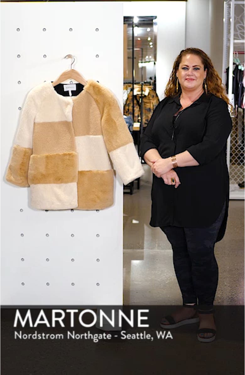 Patchwork Faux Fur Jacket, sales video thumbnail
