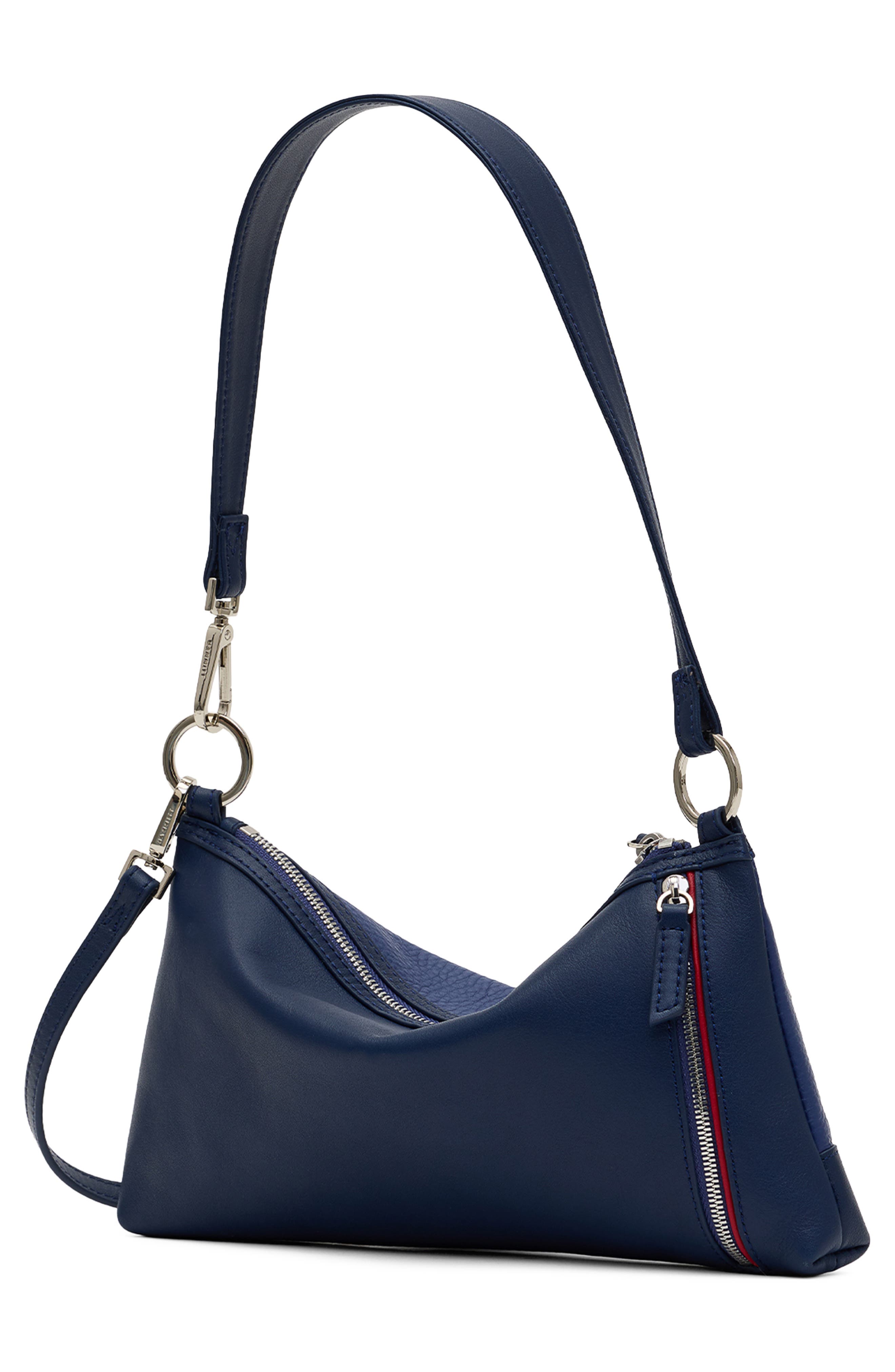 Kyle Leather Hobo Shoulder Bag, Alternate, color, POWER LUNCH/ SILVER