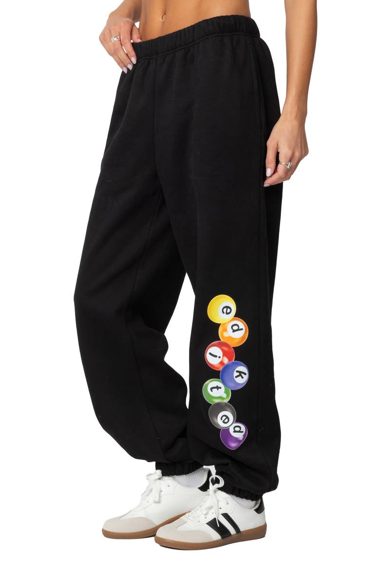 EDIKTED Billiard Oversized Joggers, Alternate, color, Black