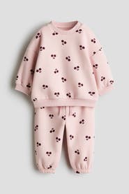 H&M 2-piece Printed Sweatshirt And Joggers Set
