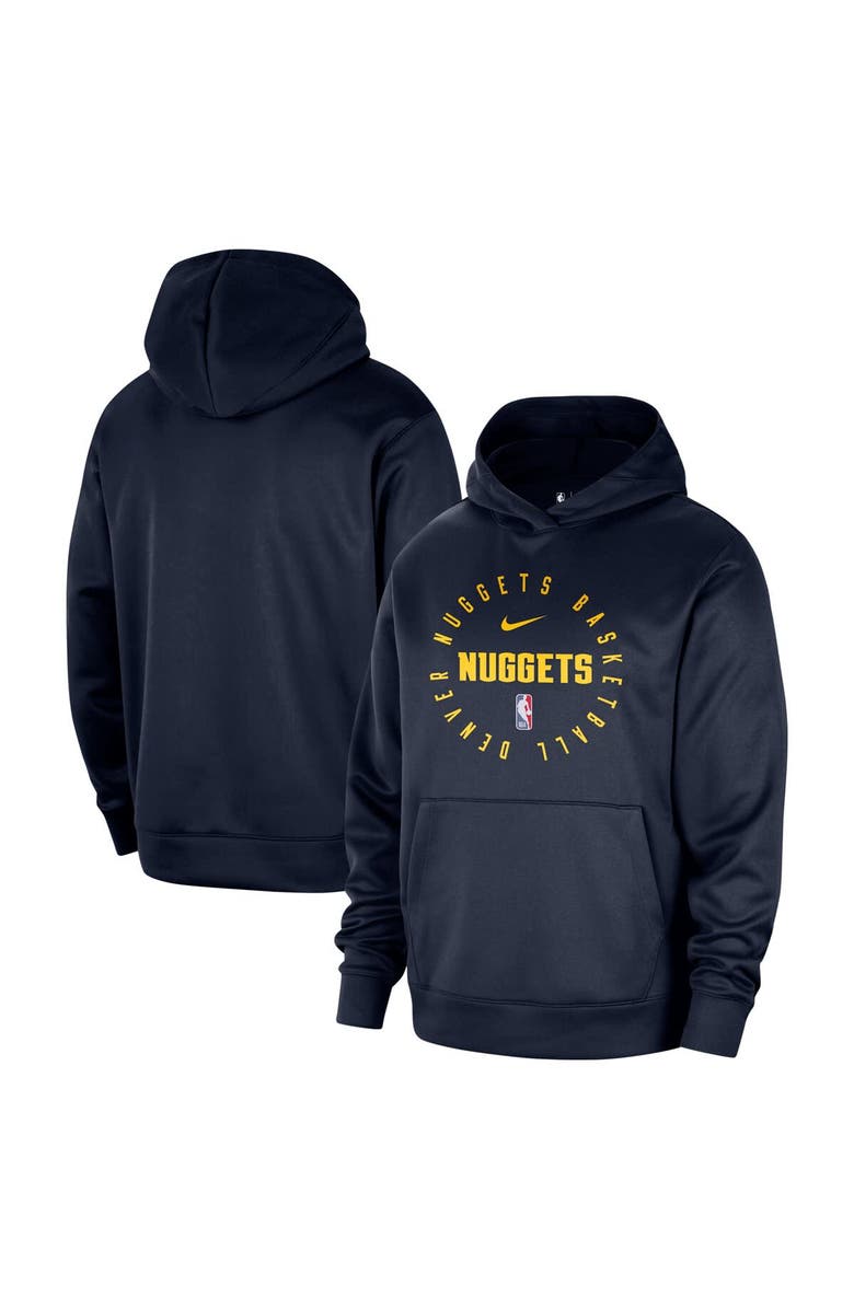 Nike Men's Nike Navy Denver Nuggets 2024/25 Spotlight On-Court Practice Performance Pullover Hoodie, Main, color, Navy