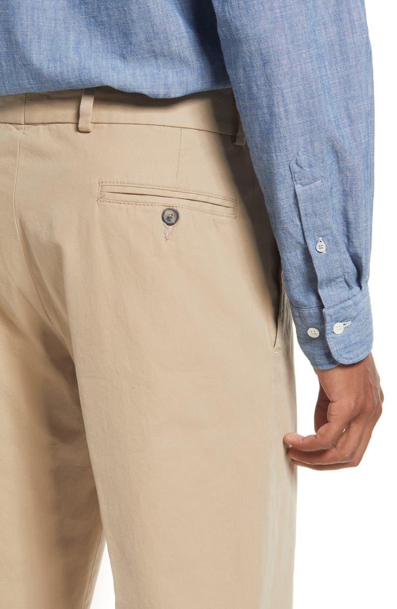 Berle Charleston Khakis Flat Front Chino Pants, Alternate, color, Khaki