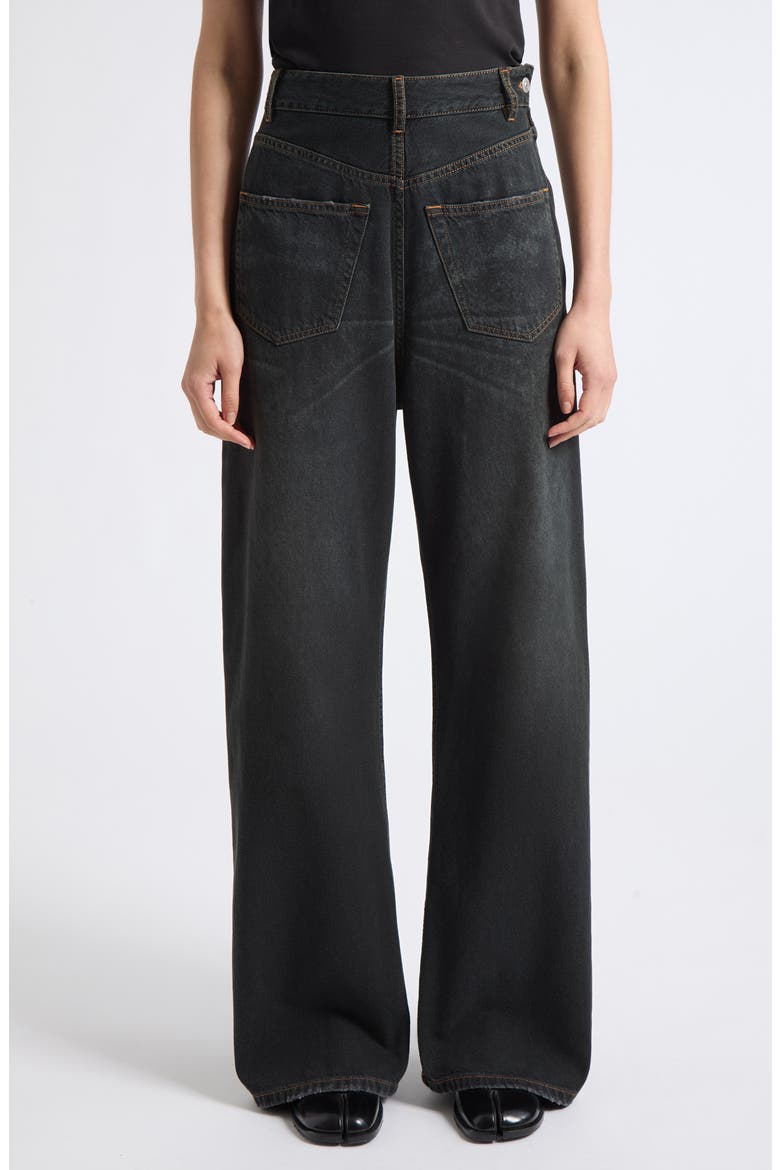 Wide Leg High Waist Jeans, Main, color, DARK BLUE