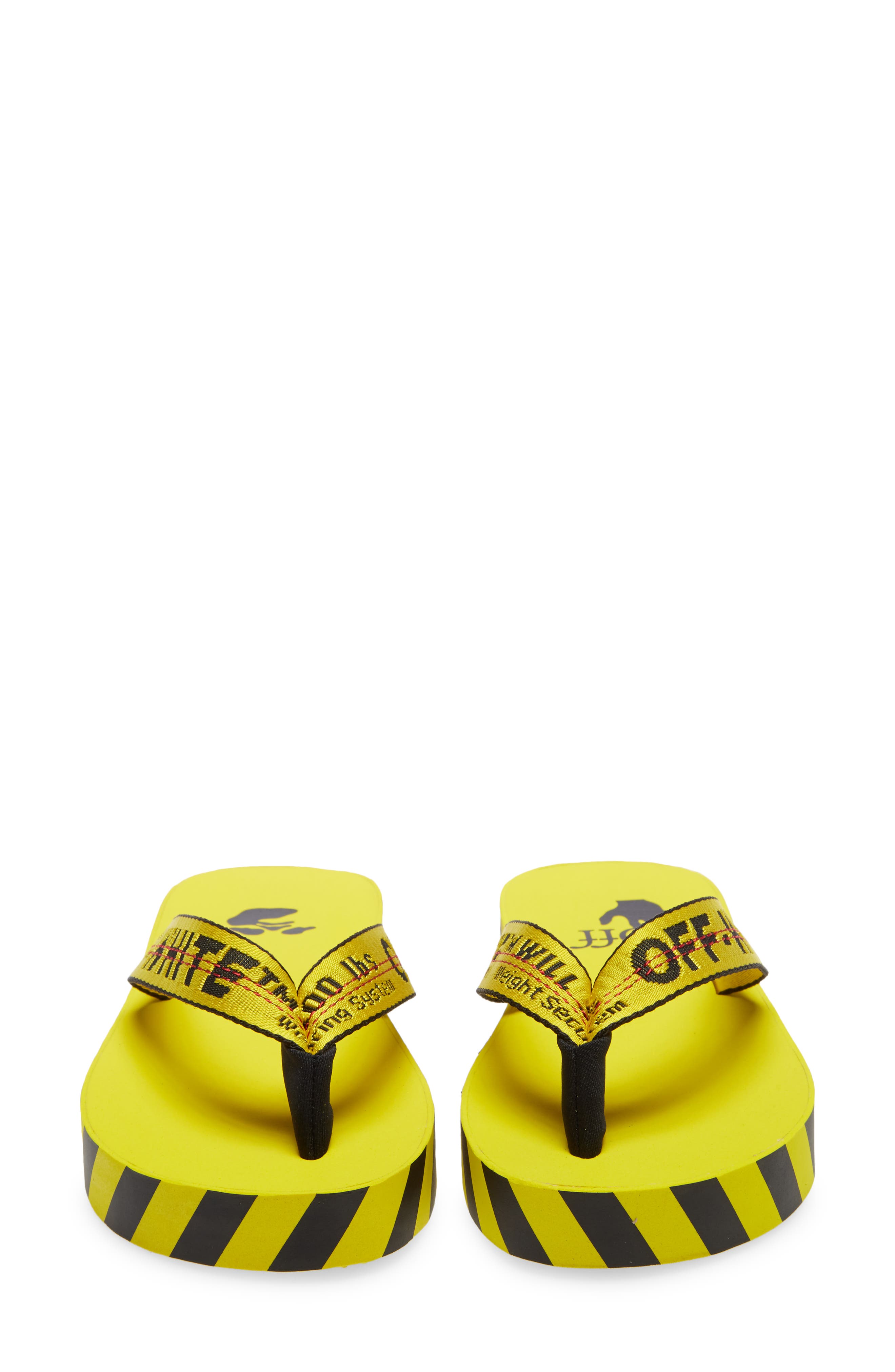 Off-White Industrial Logo Platform Flip Flop, Alternate, color, 