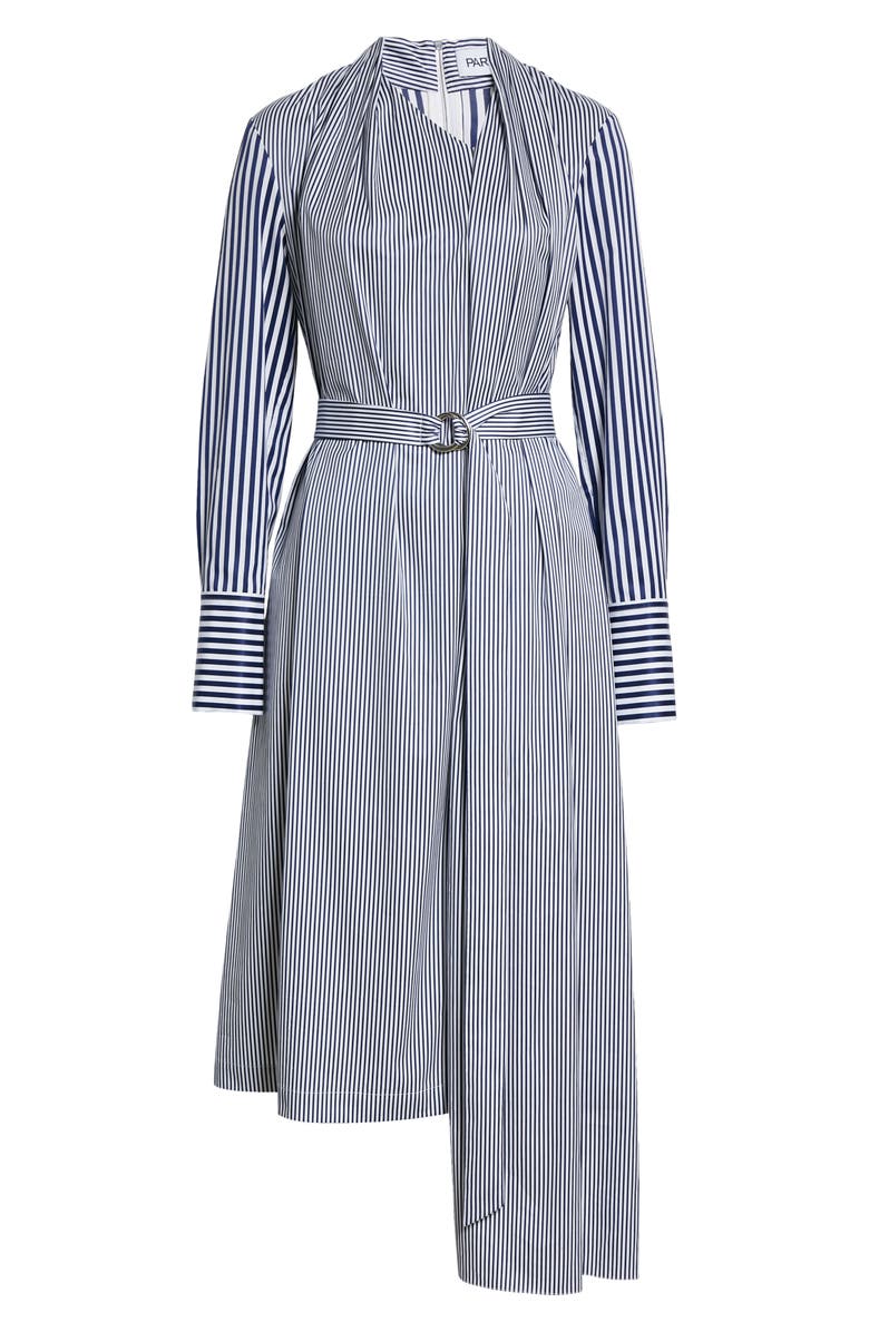 PARTOW Taylor Belted Long Sleeve Asymmetrical Midi Dress, Alternate, color,