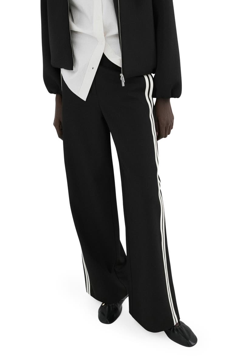 Sophie Stripe Pants, Main, color, BLACK