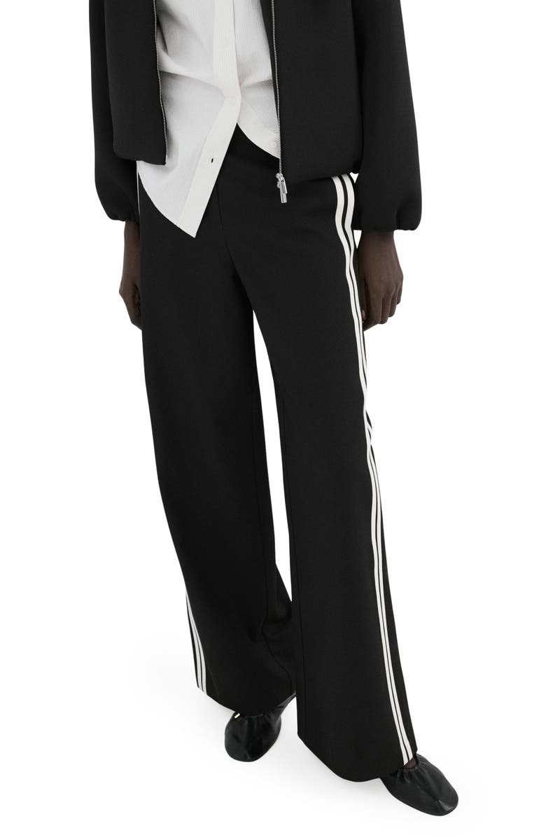 MANGO Sophie Stripe Pants, Main, color, Black