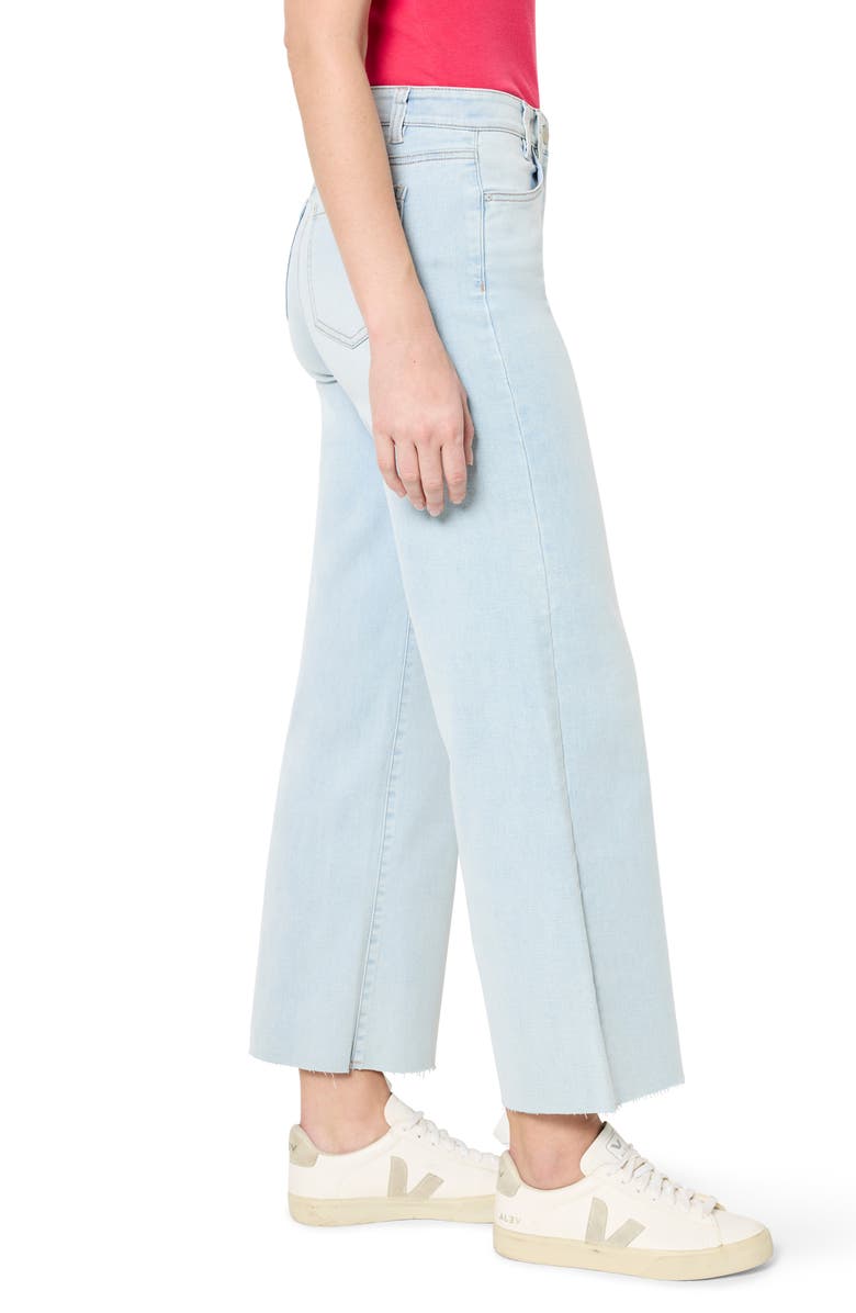 NIC+ZOE Weekend Raw Hem Ankle Wide Leg Jeans, Alternate, color, Bluestone