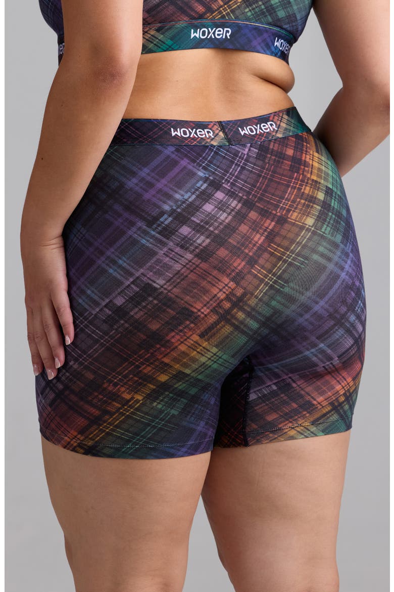 Baller High Rise Ultrasoft Boxer Briefs, Alternate, color, PRIDE PLAID
