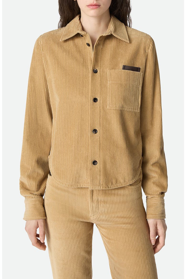 Cotton Corduroy Button-Up Shirt, Main, color, PALE OAK