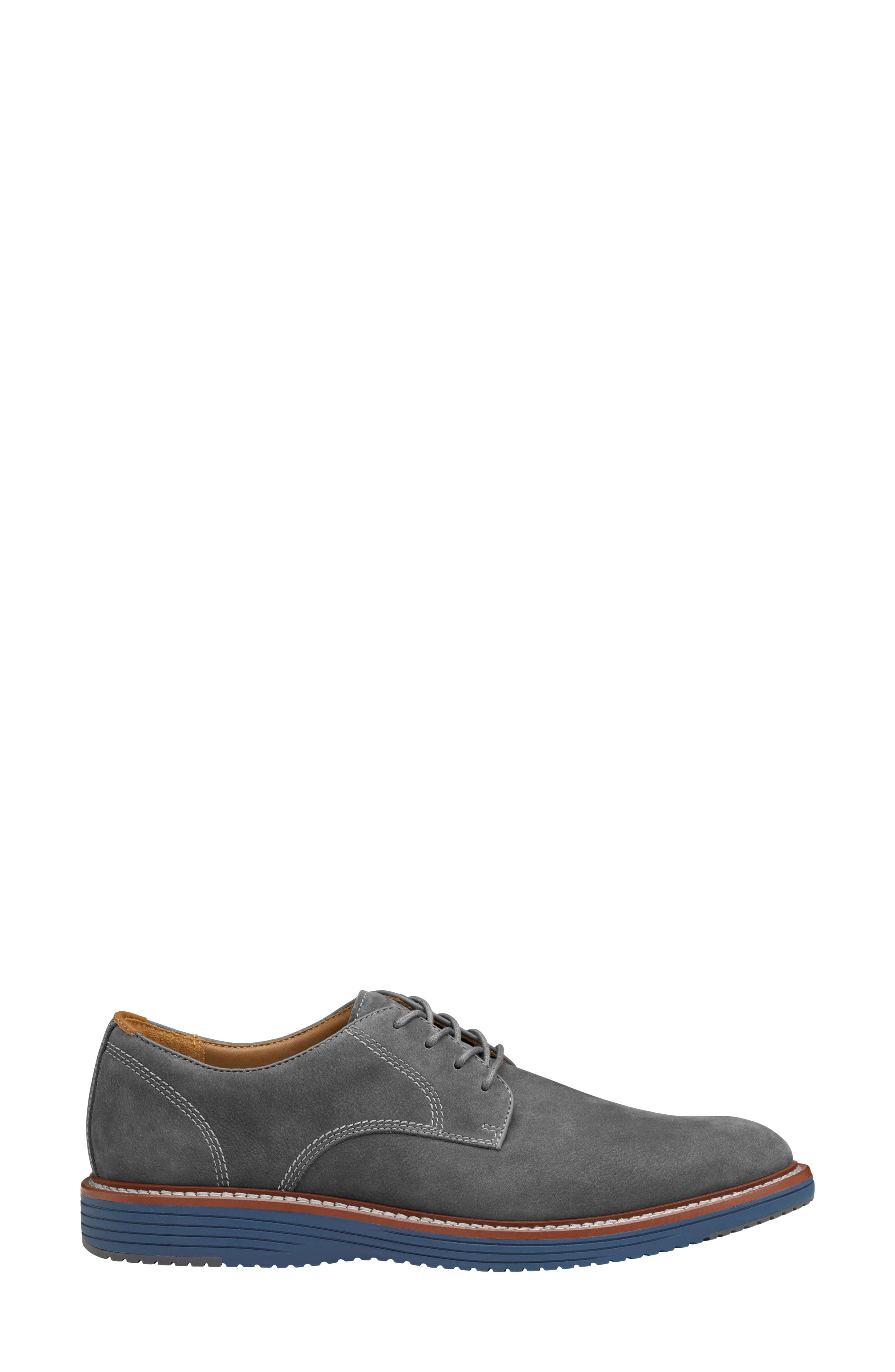 Johnston & Murphy Upton Plain Toe Derby, Alternate, color, Gray Nubuck