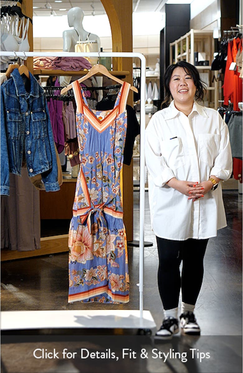 Super Bloom Tapestry Cotton Blend Dress, sales video thumbnail