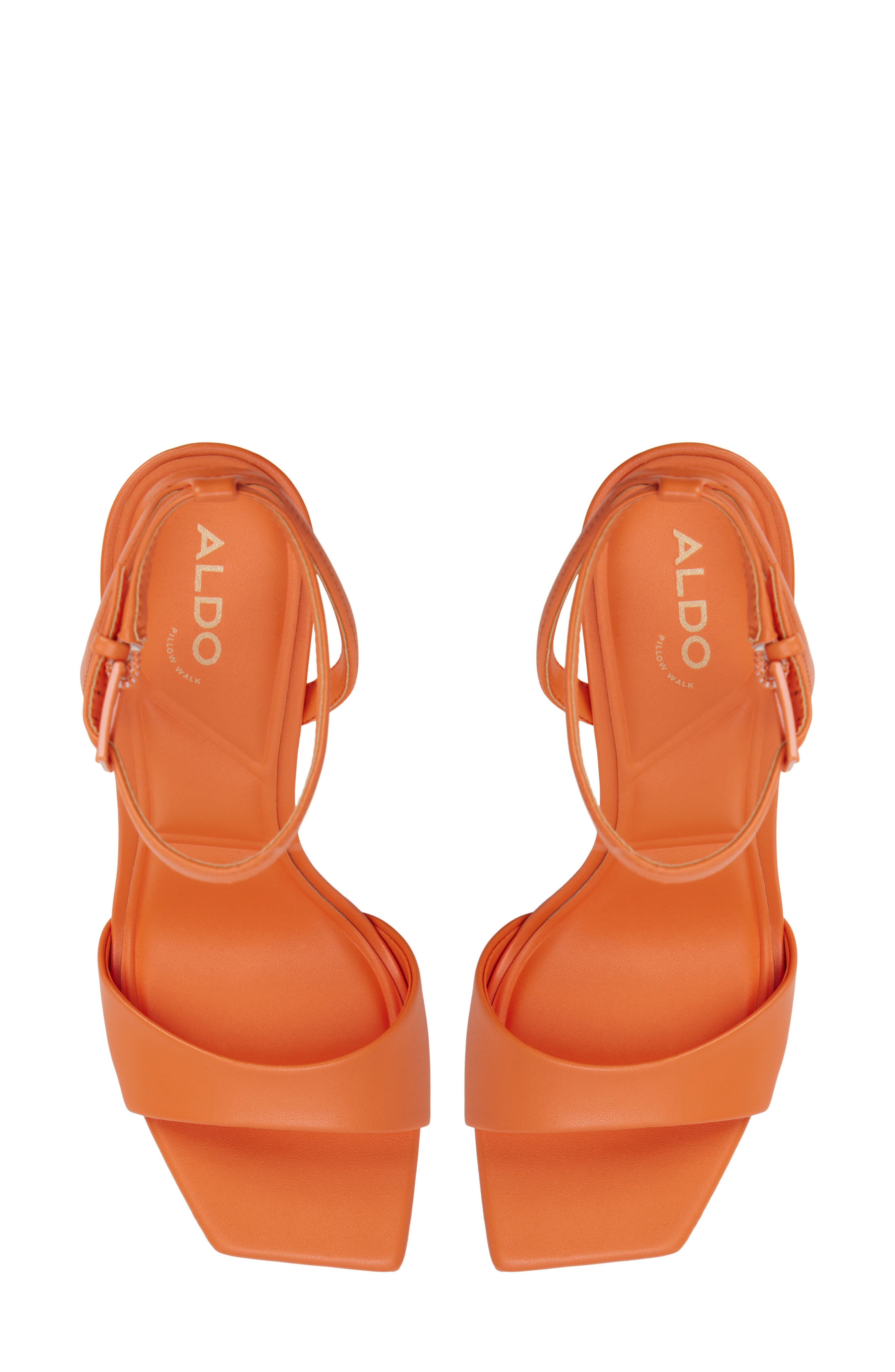 ALDO Illustrious Ankle Strap Sandal, Alternate, color, Medium Orange