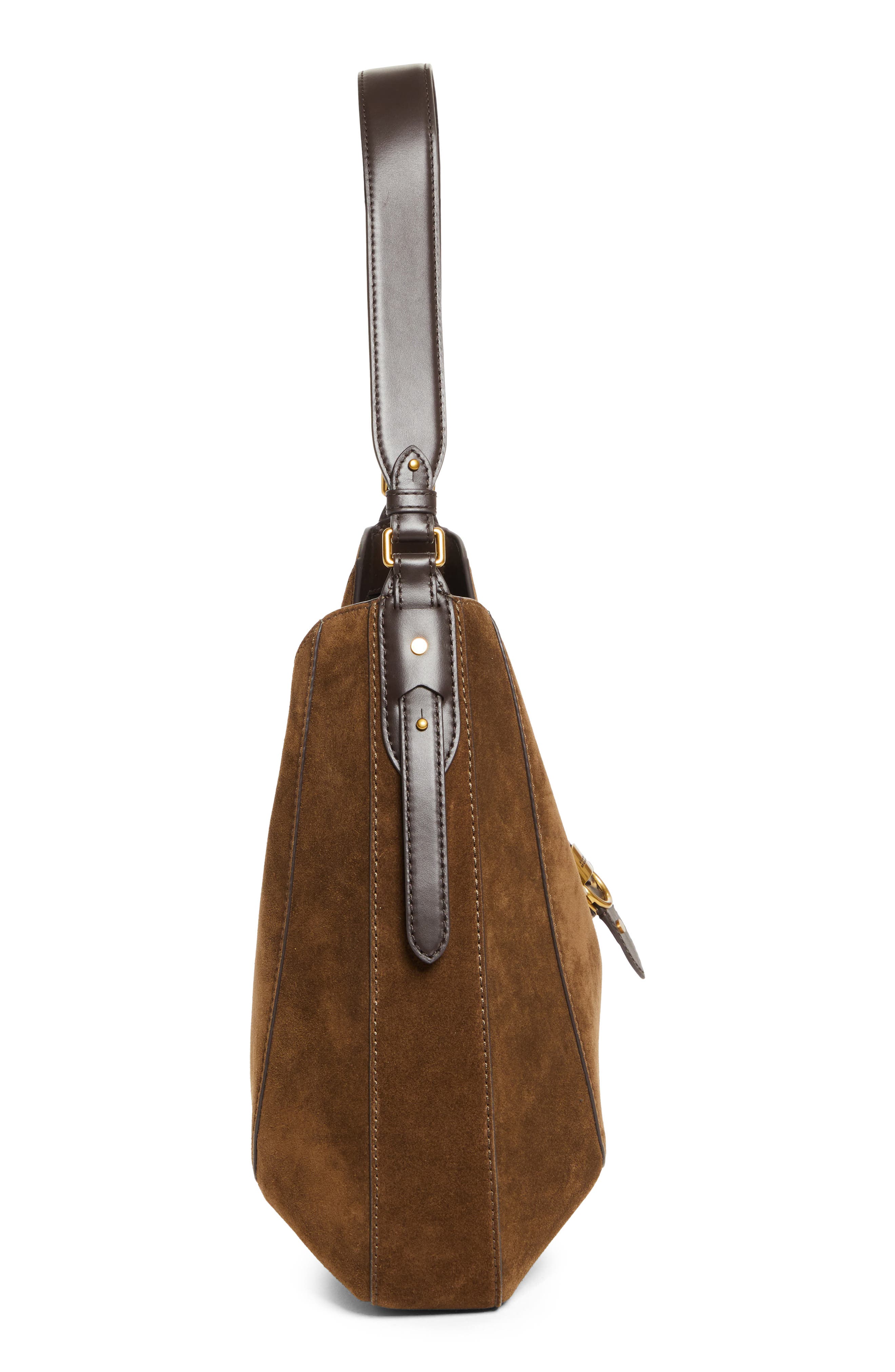 Altay Suede Hobo Bag, Alternate, color, BRONZE