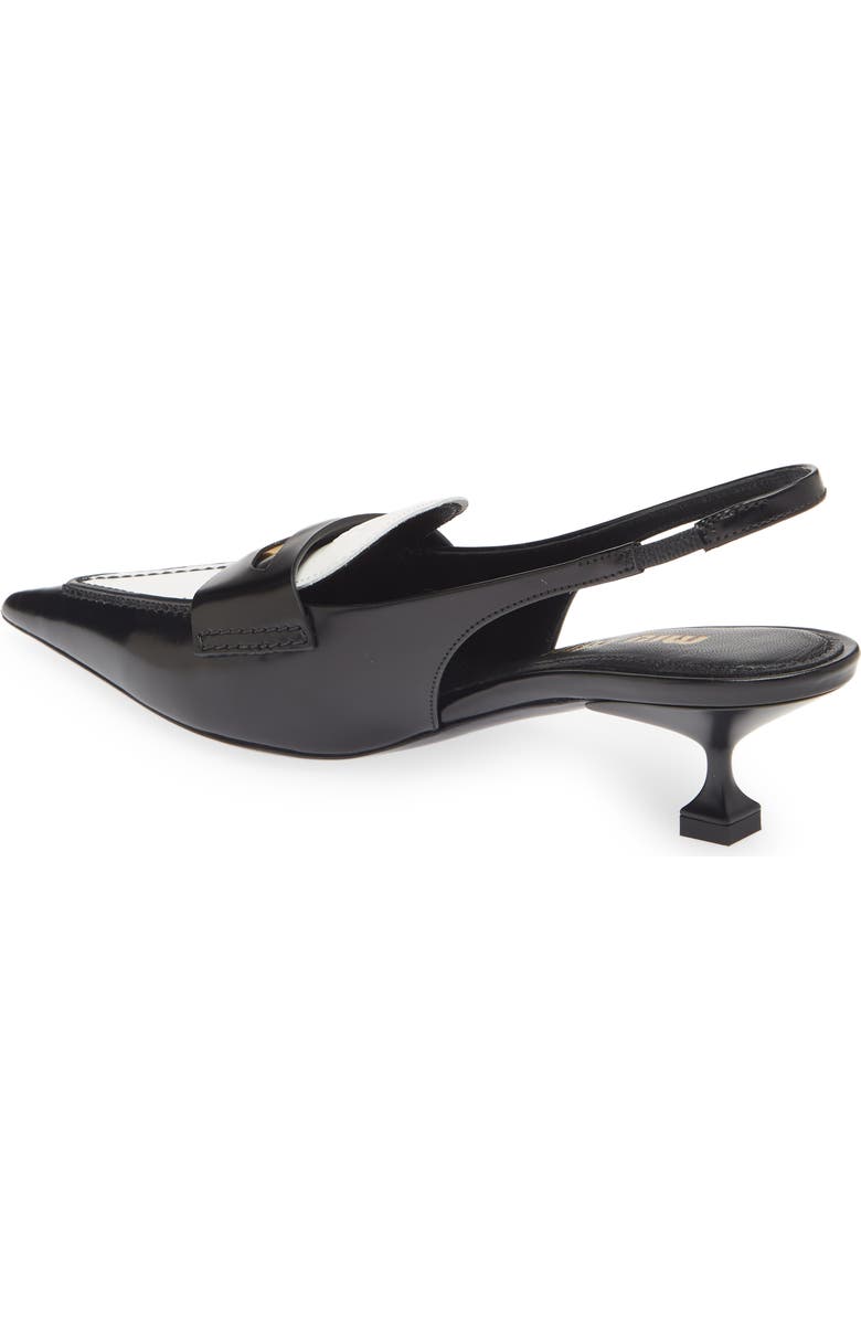 Miu Miu Kitten Heel Slingback Loafer, Alternate, color,