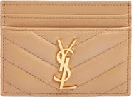 Saint Laurent Cassandra Matelassé Leather Card Case