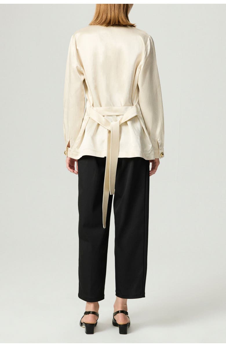 Nocturne Gold Button Detailed Jacket, Alternate, color, Light Beige