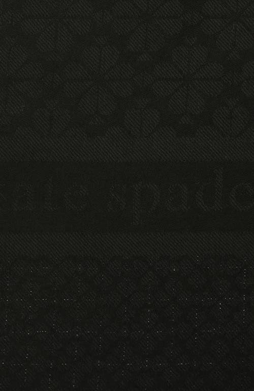 Kate Spade New York Yarn-dye Floral Square Scarf In Black