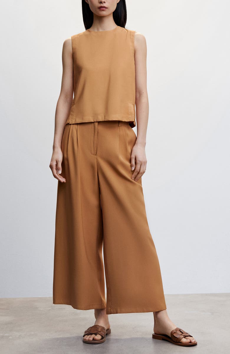 MANGO Pleated Culottes, Alternate, color, 