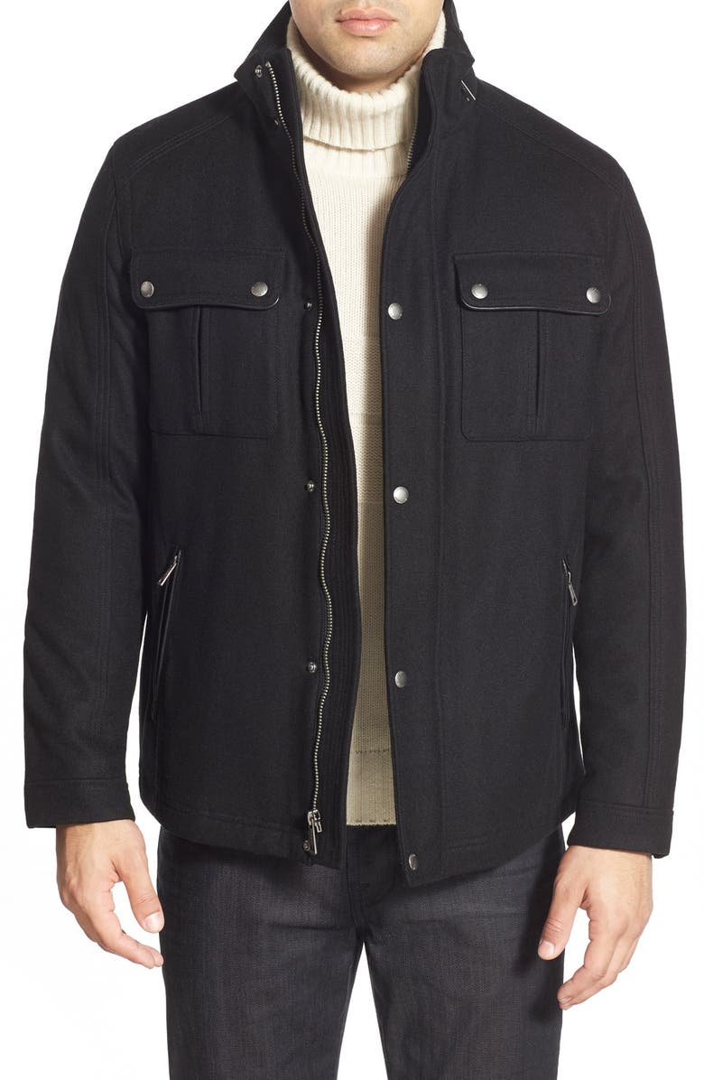 Cole Haan Signature Cole Haan Melton Coat, Main, color, Black