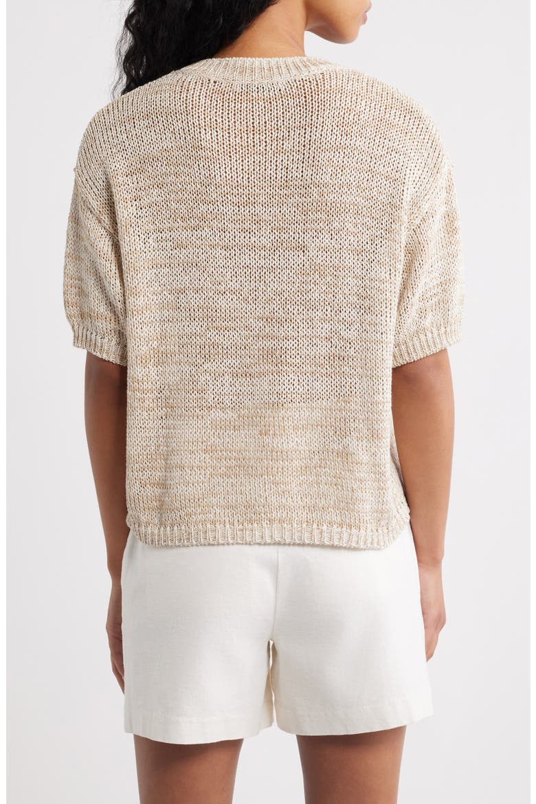 Paquita Speckled Knit Cotton Blend Sweater, Alternate, color, BEIGE