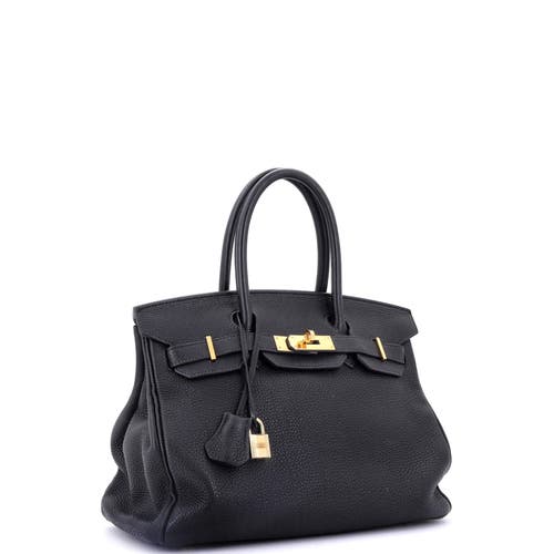 Pre-owned Hermes Hermes Birkin Handbag Black Togo With Gold Hardware 30 In Black