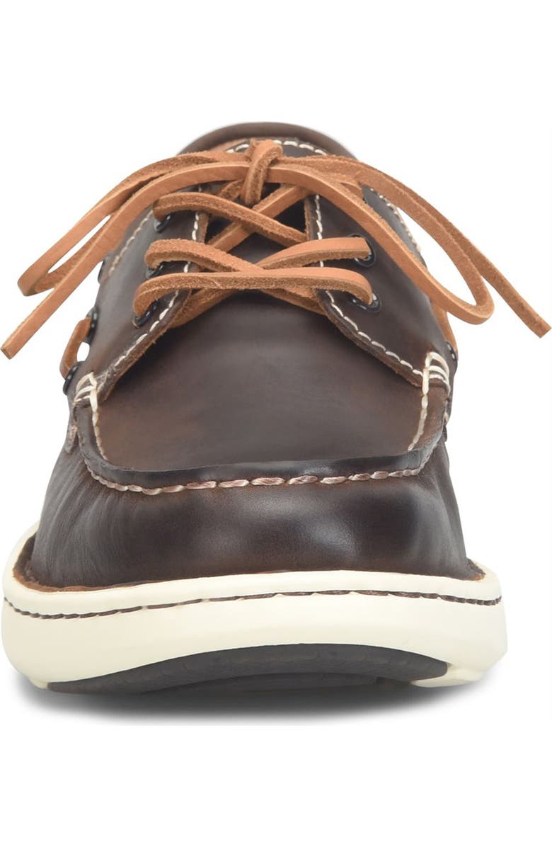 Børn Mariner 3-Eye Boat Shoe, Alternate, color, Dark Brown F/ G