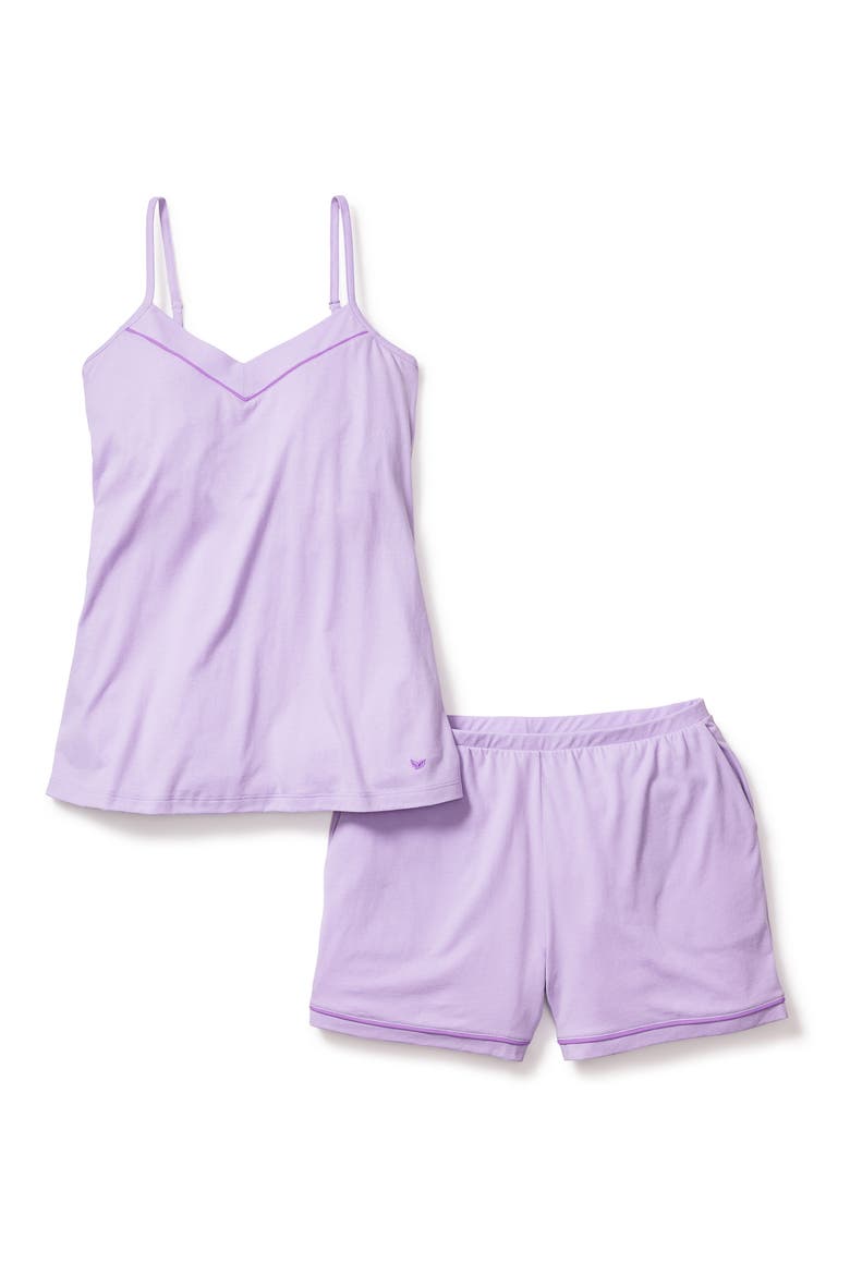 Sylvie Luxe Pima Cotton Short Pajamas, Alternate, color, PURPLE