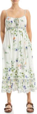 MAX STUDIO Floral Empire Waist Midi Dress