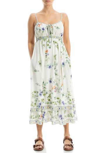 MAX STUDIO Floral Empire Waist Midi Dress