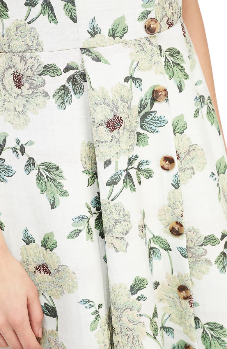 Gal Meets Glam Collection Lilly Button Detail Fit & Flare Dress, Alternate, color,