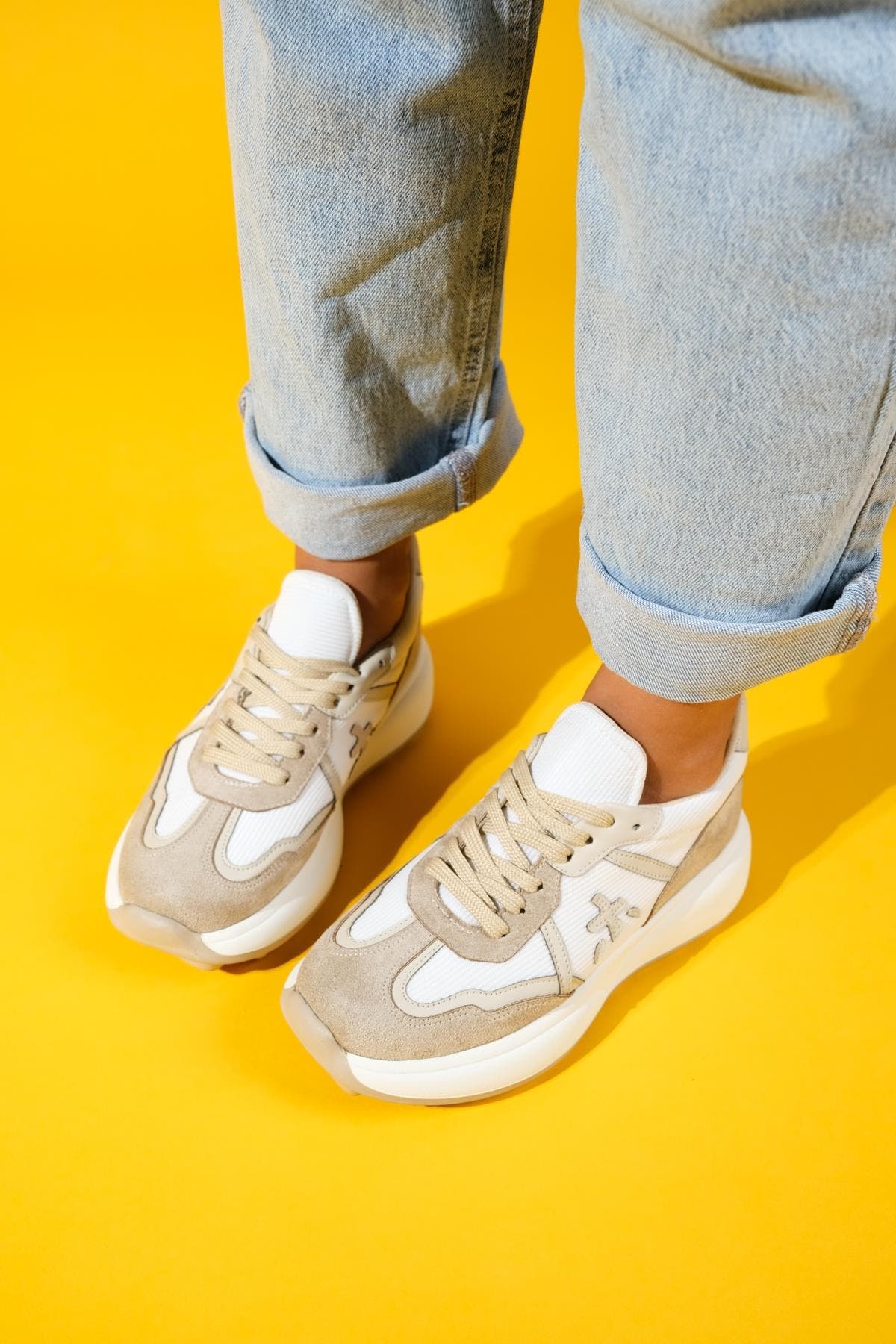 Prologue Shoes Nolton Sneakers, Alternate, color, Beige White Faux Leather