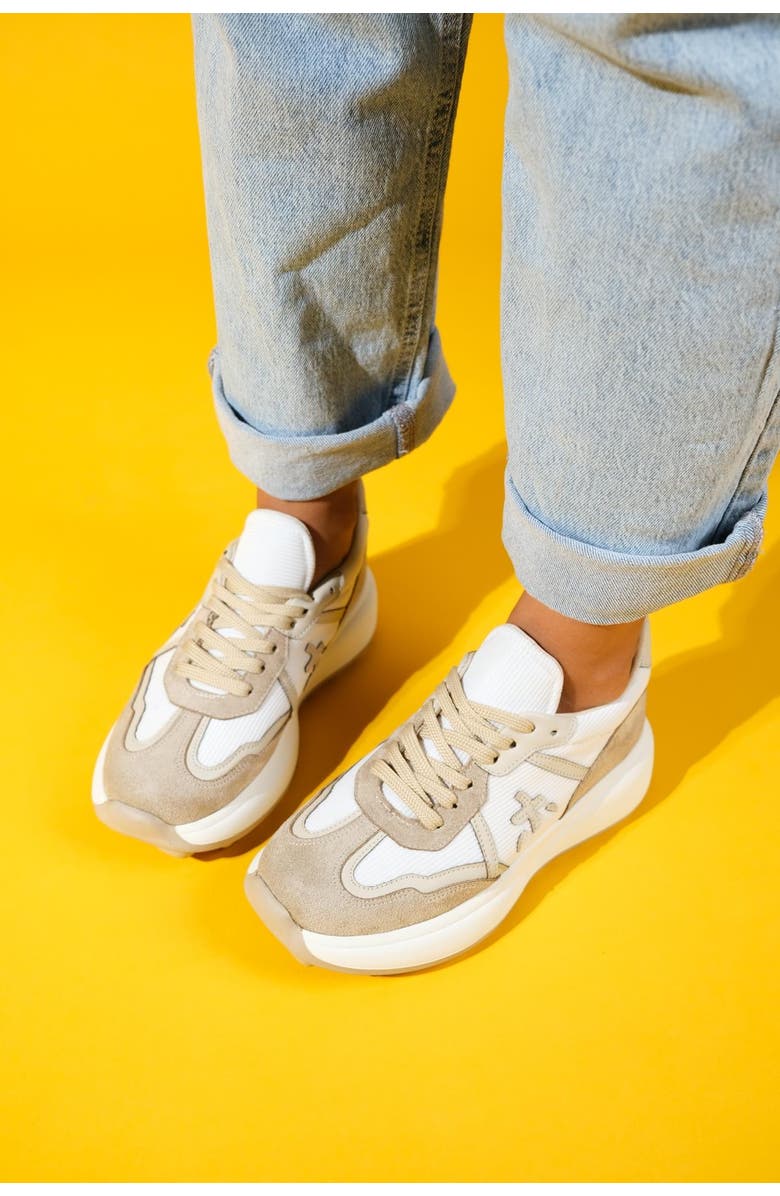 Prologue Shoes Nolton Sneakers, Alternate, color, Beige White Faux Leather