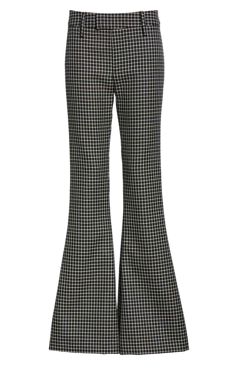 Smythe Check Bootcut Wool Trousers, Alternate, color, 