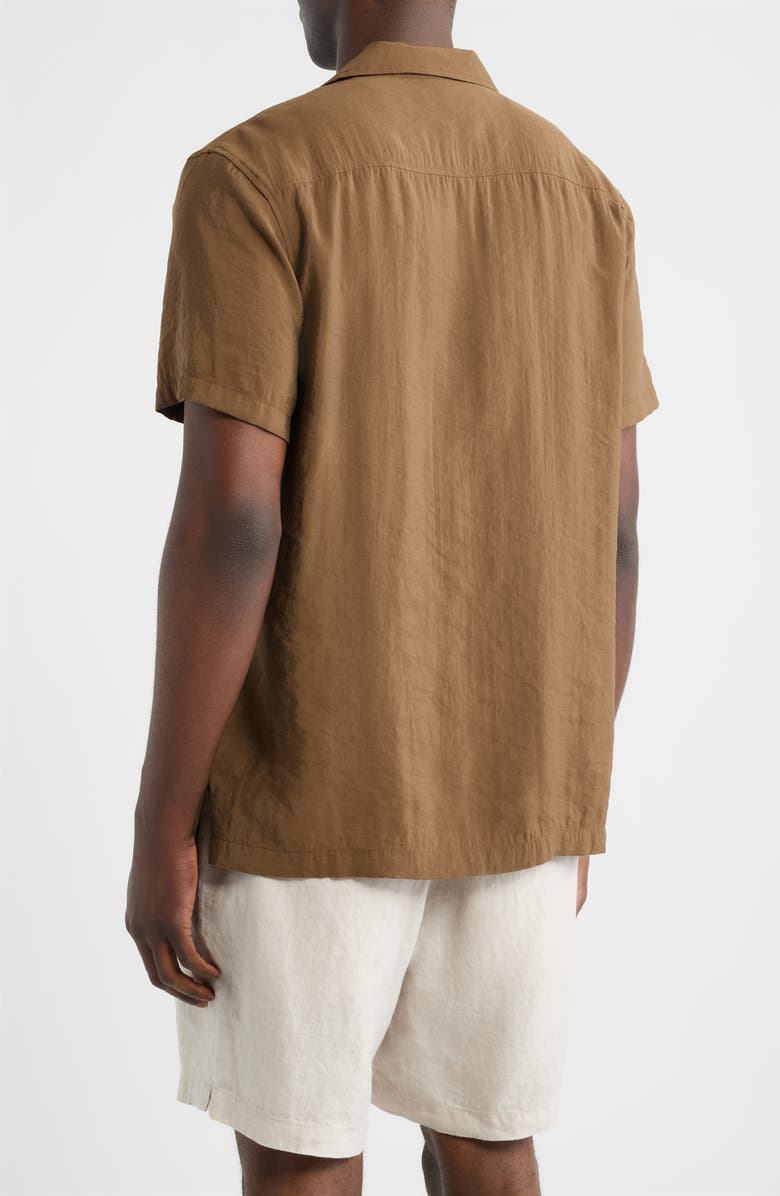 Nordstrom Pocket Resort Short Sleeve Shirt, Alternate, color, Brown Desert
