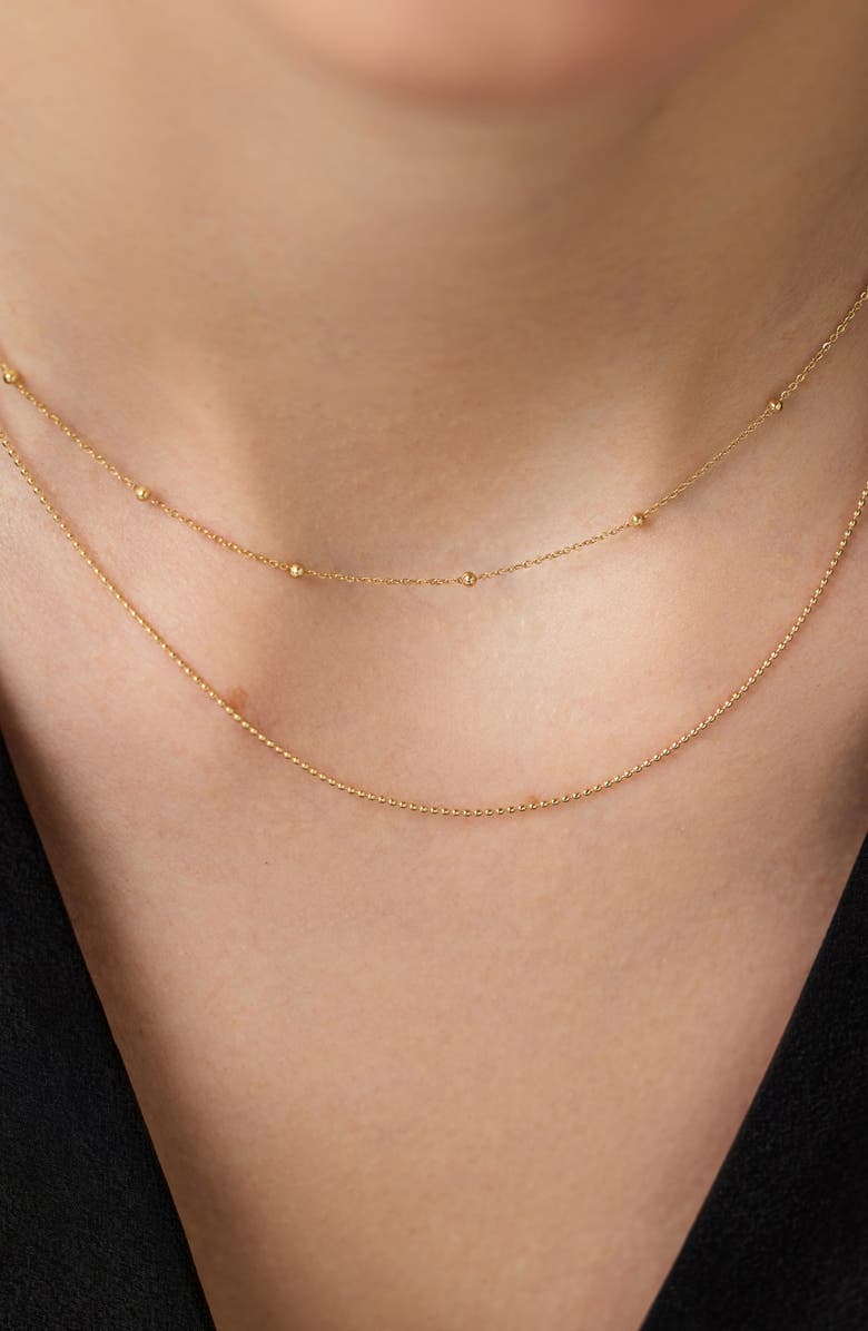 Ana Luisa Layered Necklace - Gold Bead Chain Set, Alternate, color, Gold
