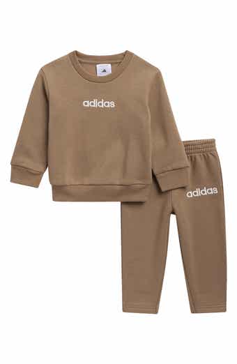 Linear Cotton Fleece Sweatshirt & Joggers Set