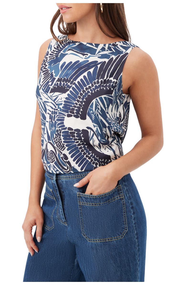 Trina Turk Hakuto Open Back Printed Top, Alternate, color, Multi