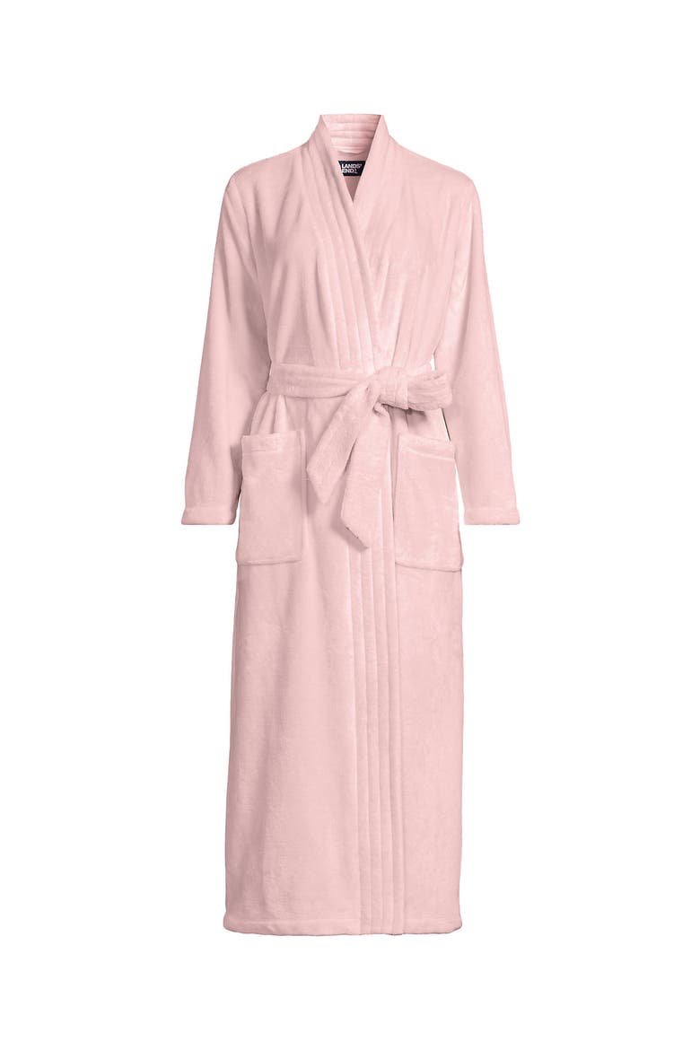 Tall Cozy Plush Long Wrap Robe, Alternate, color, Sea Salt Pink