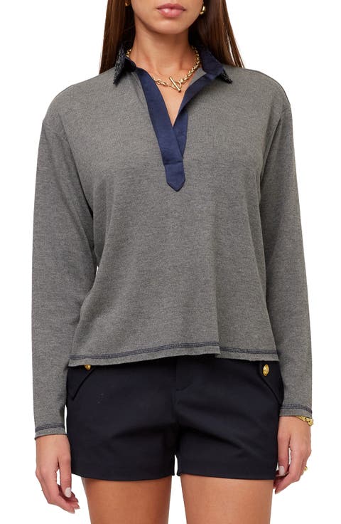 Kendall Sequin Collar Top
