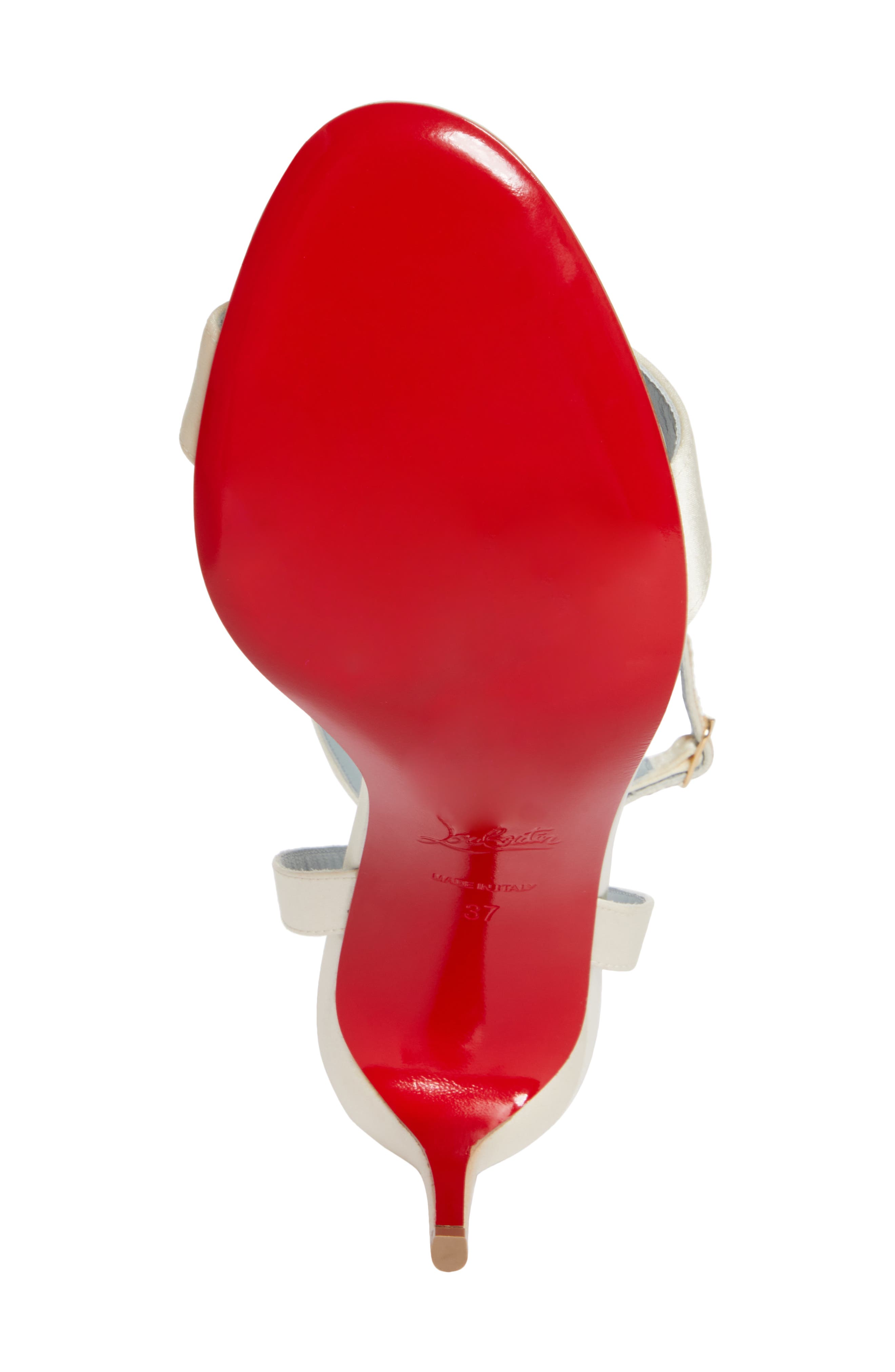 Christian Louboutin Loubigirl Ankle Strap Sandal, Alternate, color, White