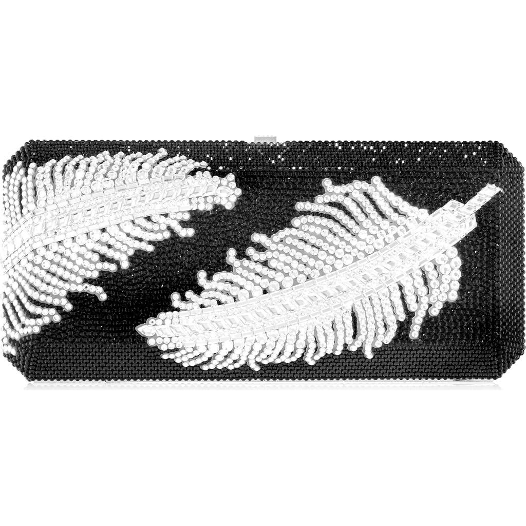 Judith Leiber Couture Slim Feather Crystal Slide Clutch In Multi