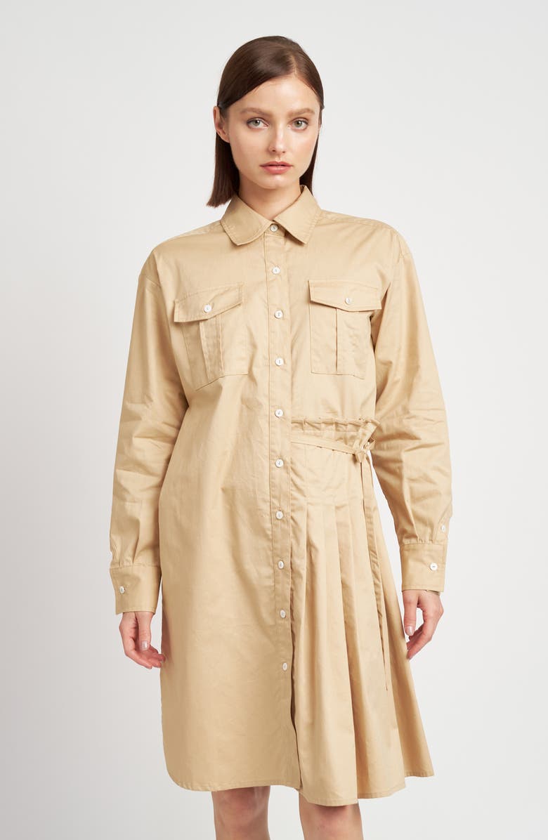 En Saison Clara Long Sleeve Shirtdress, Alternate, color, 