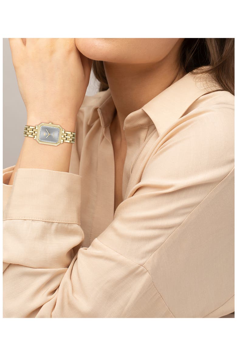 Parisienne Bracelet Watch, 28.3mm x 20.7mm, Alternate, color, GREY