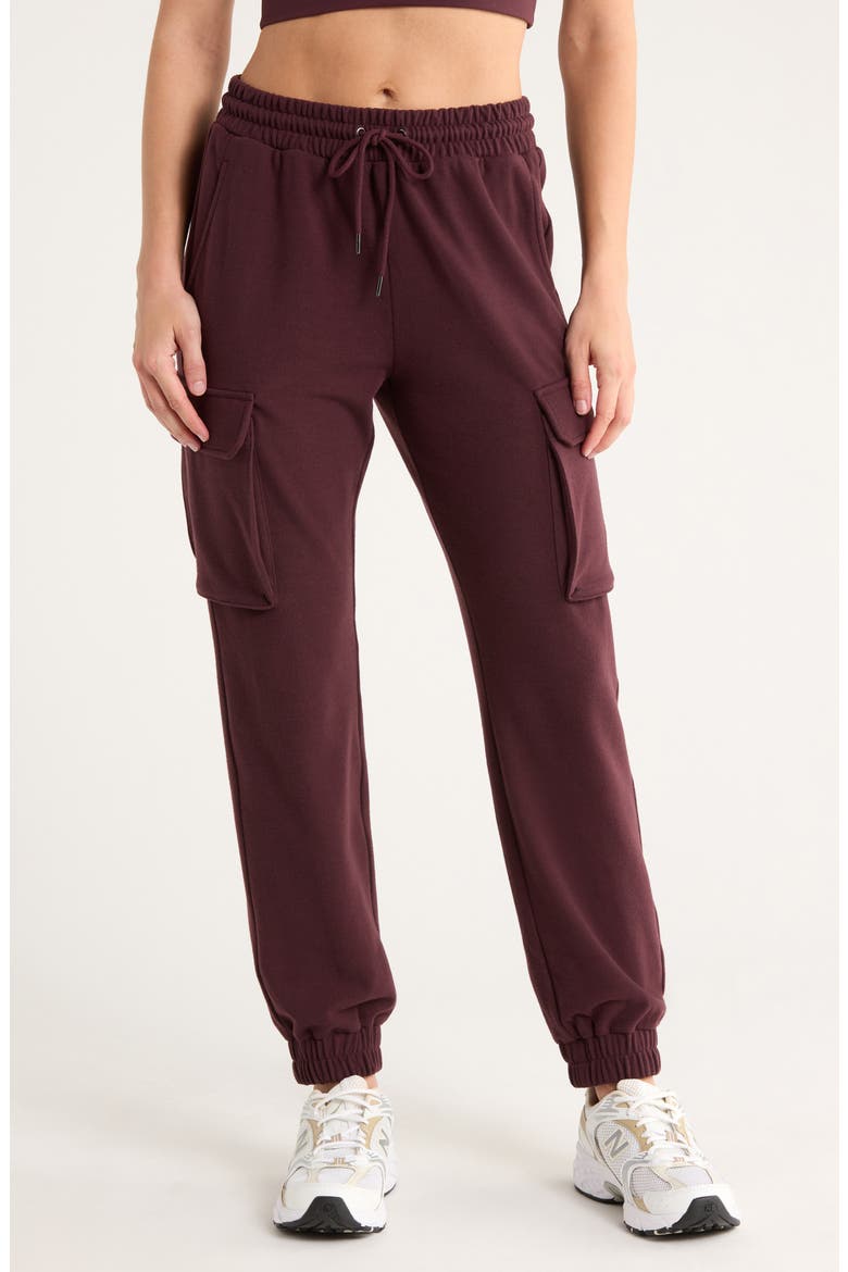 Cozy Utility Joggers, Main, color, BURGUNDY FUDGE