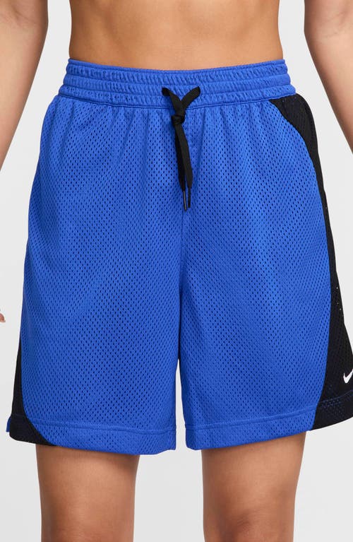 Nike Essential Dri-fit Mesh Basketball Shorts In Hyper Royal/black/white