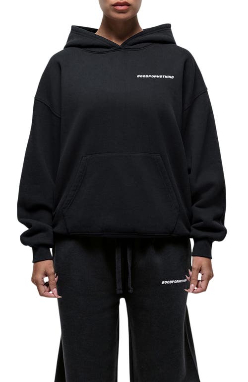 Good For Nothing Scribble Black Pullover Hoodie In Black