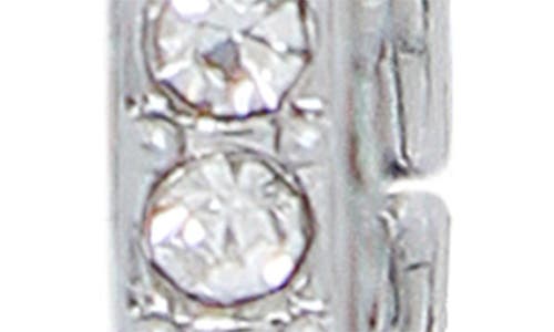 Allsaints Pavé Crystal Geometric Link Hoop Earrings In Metallic